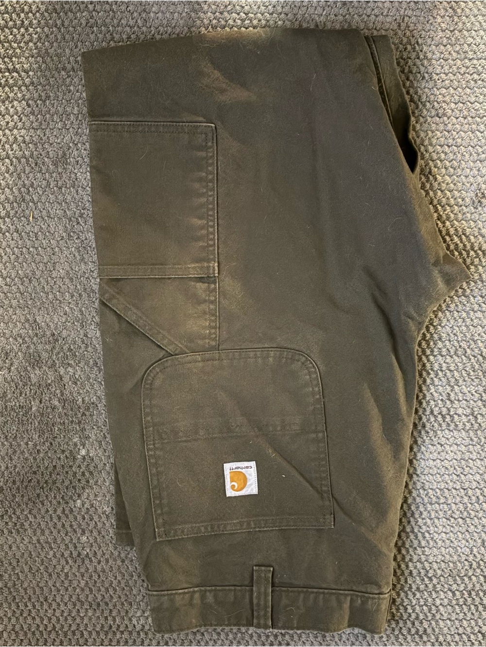 Carhartt Men's Dark Olive Cargo Work Pants